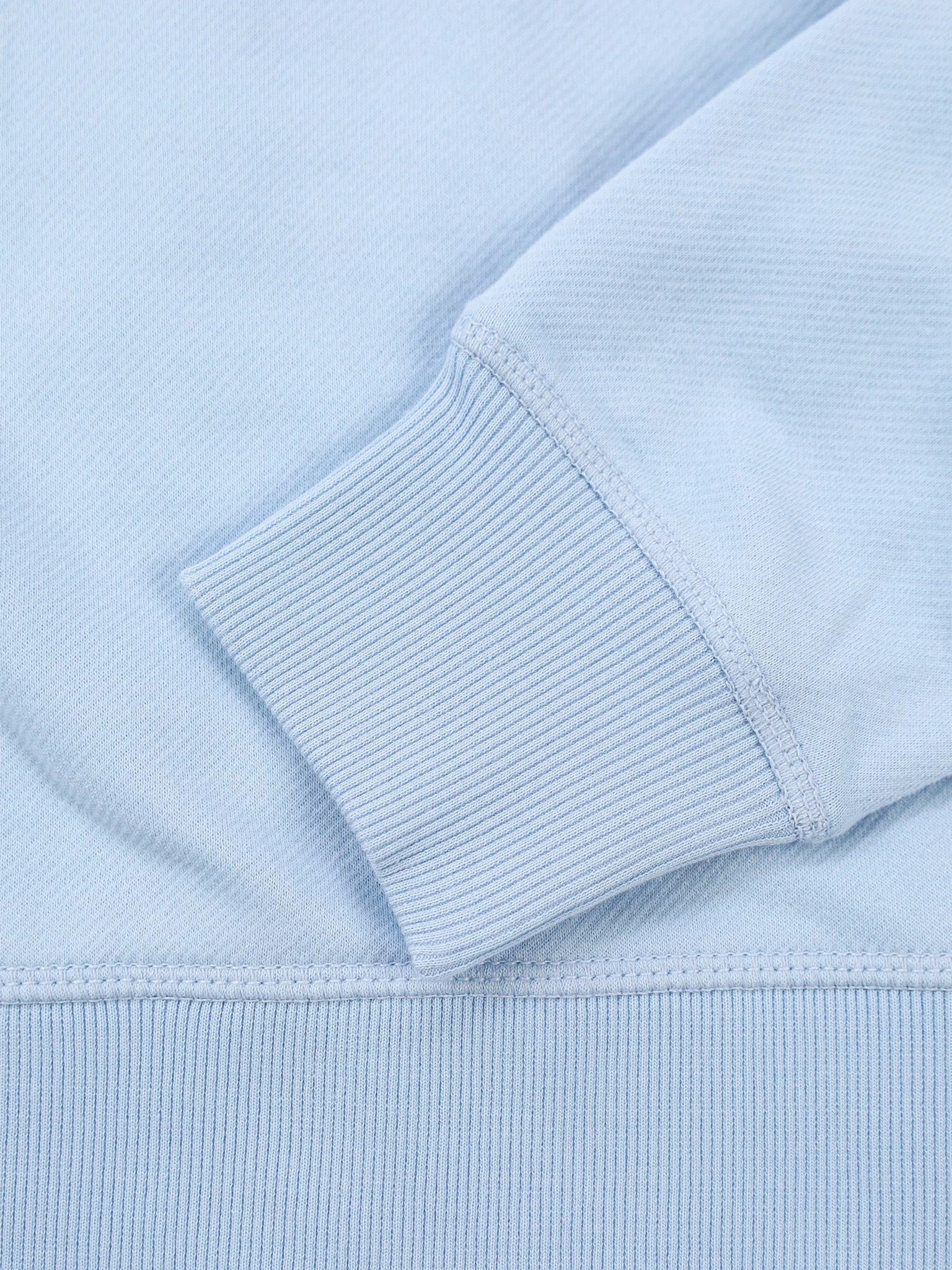 Толстовка голубого цвета из смесового хлопка